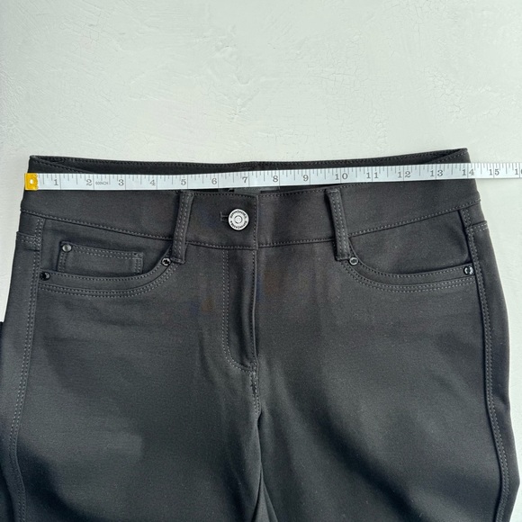 White House Black Market The Slim‎ Ponte 0 Short Black Back Seam Jeans Casual - Picture 8 of 14